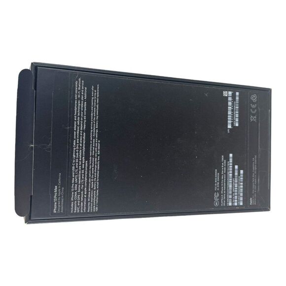 Original iPhone 13 Pro Max BOX ONLY 4” X 7” X 1” Black Authentic Replacement - Picture 2 of 6